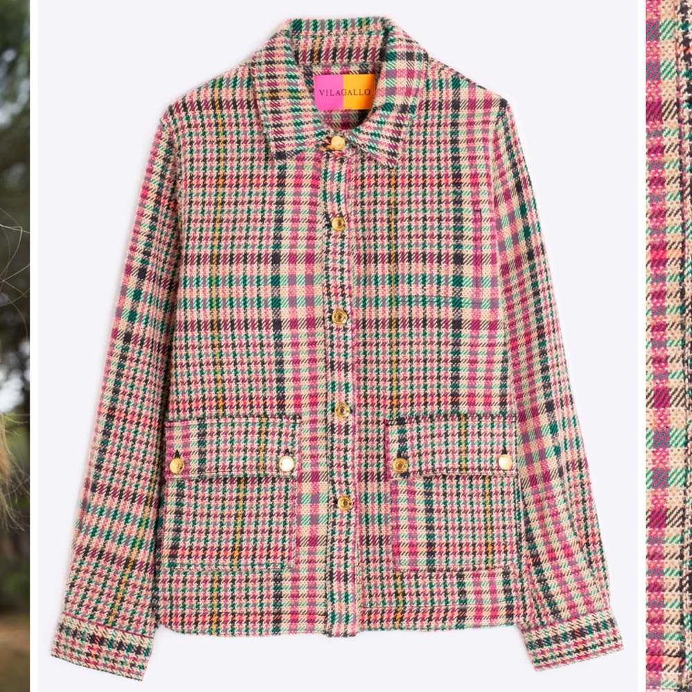 Vilagallo Multicolor Plaid Jacket